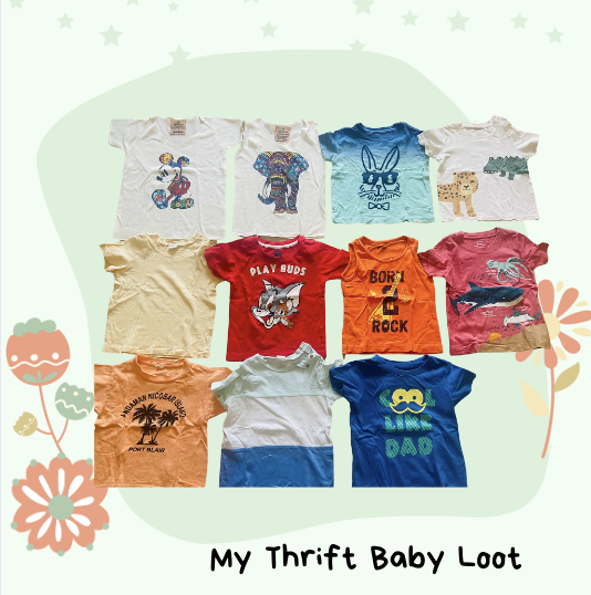 Set of 11 assorted preloved branded t-shirts (1-2 years)